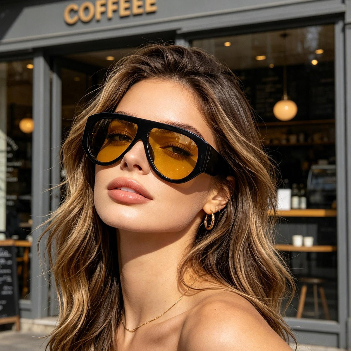 Retro Cat Eye Large Frame Sunglasses. Summer UV Protection Eyewear. Lightweight Slim Face Fashion Sun Glasses