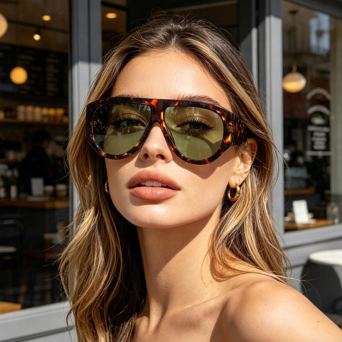 Retro Cat Eye Large Frame Sunglasses. Summer UV Protection Eyewear. Lightweight Slim Face Fashion Sun Glasses